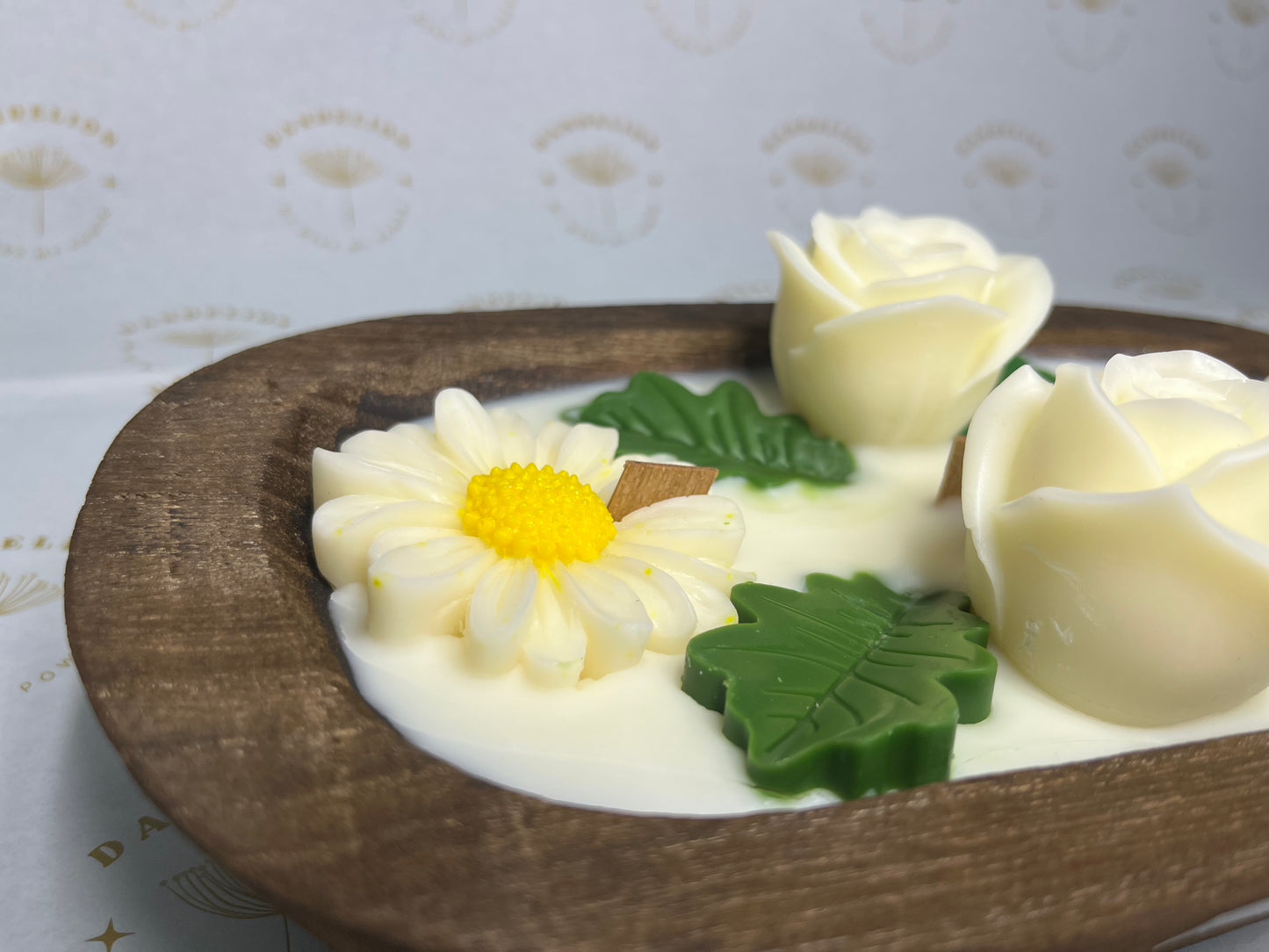 Floral Peace Candle – Unique Piece