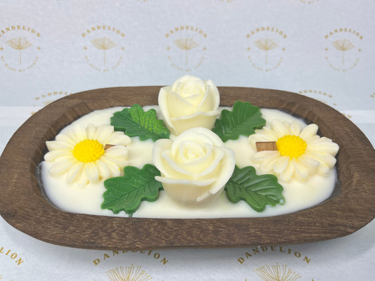 Floral Peace Candle – Unique Piece