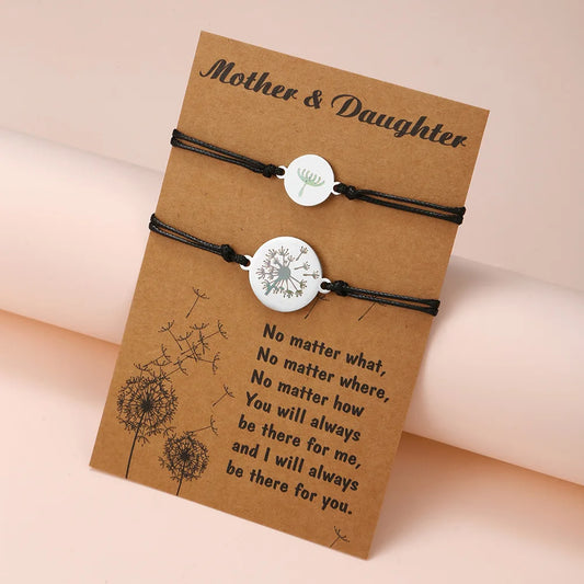 Dandelion Mother and Daughter bracelet