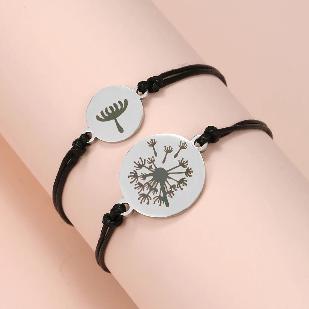 Dandelion Mother and Daughter bracelet